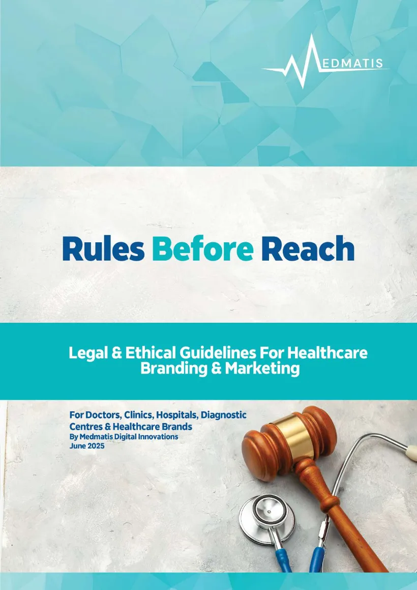 Cover of Rules Before Reach, the Medmatis handbook of June 2025: legal and ethical guidelines for healthcare branding and marketing