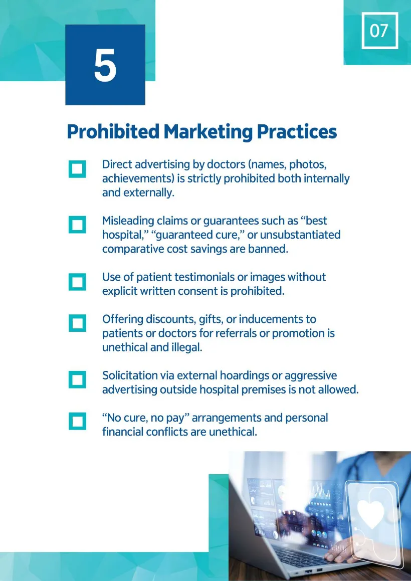 Rules Before Reach, June 2025 edition, page 10 of 19: 5. Prohibited marketing practices
