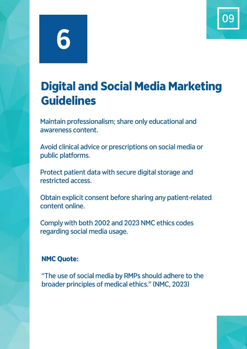 Rules Before Reach, June 2025 edition, page 12 of 19: 6. Digital and social media marketing guidelines