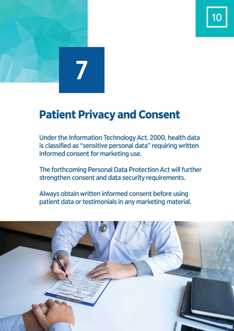 Rules Before Reach, June 2025 edition, page 13 of 19: 7. Patient privacy and consent