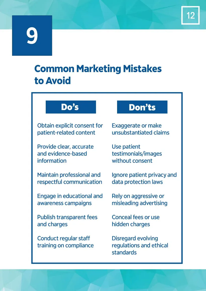Rules Before Reach, June 2025 edition, page 15 of 19: 9. Common marketing mistakes to avoid