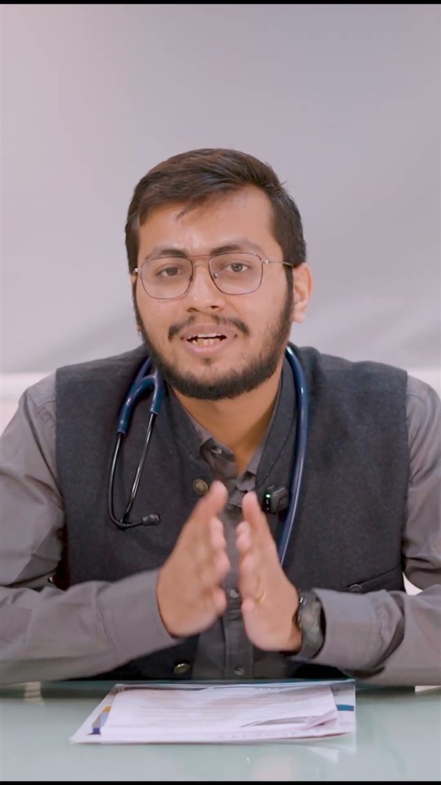 Dr. Prabhav Bhansaly speaking to camera in a Medmatis client story video