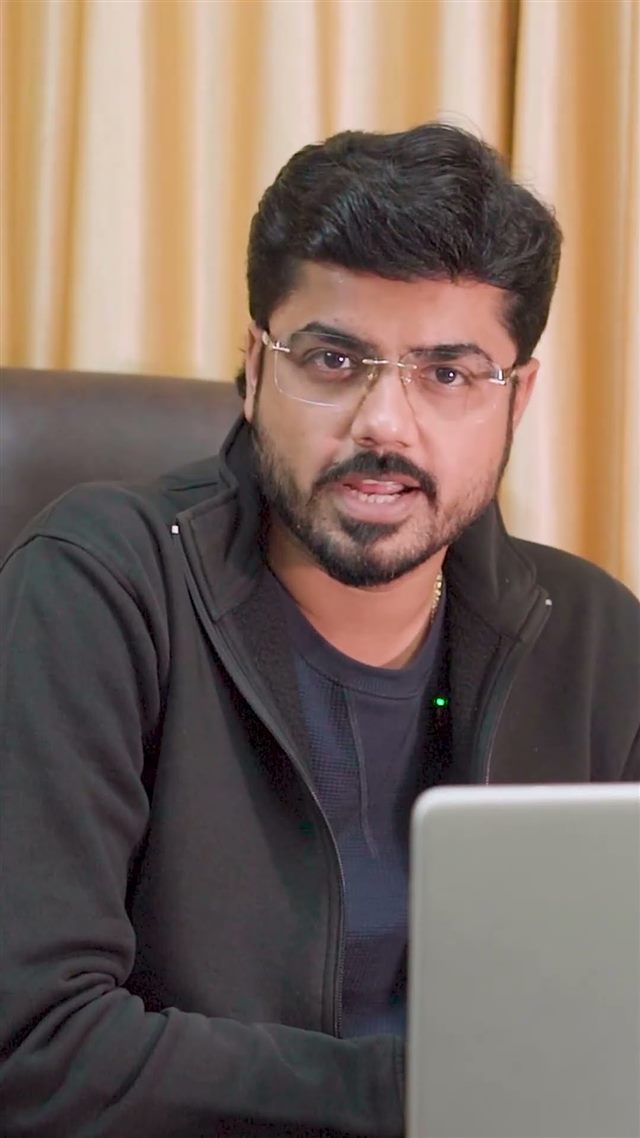 Mr. Soumalya Chakraborty speaking to camera in a Medmatis client story video